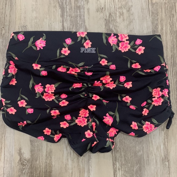 PINK Sport Ditsy Floral Two Piece Criss Cross Bikini Swimsuit Shorts Small - Picture 9 of 12